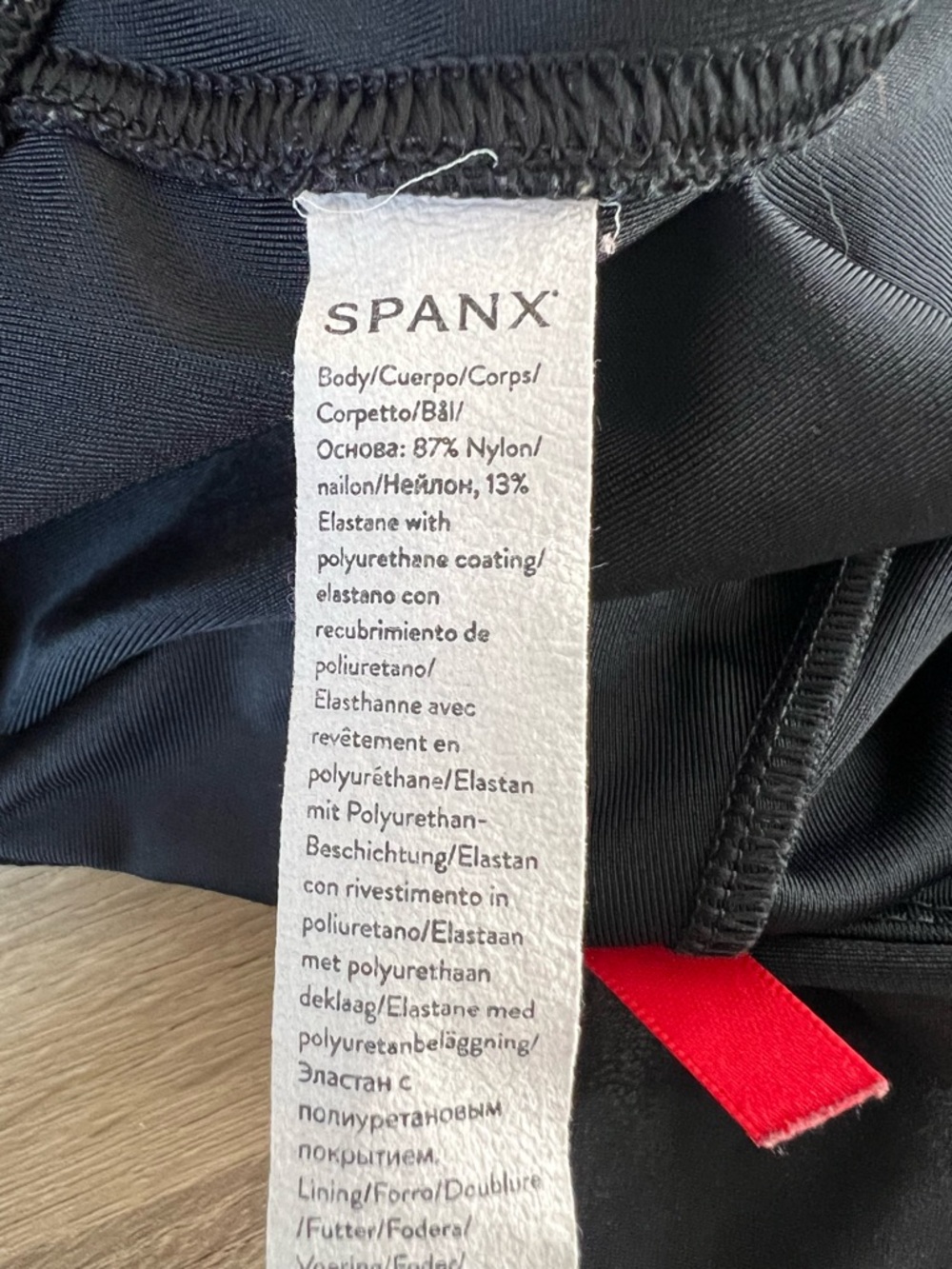SPANX Faux Leather Leggings Black Coated Skinny Pull On Ankle Length Size Small - Picture 11 of 12